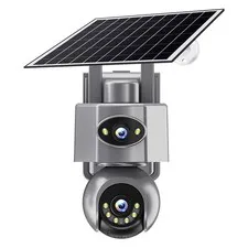 4G/WiFi Solar IP Cam – Dual Lens, PTZ, 8MP, 10X Zoom, Battery
