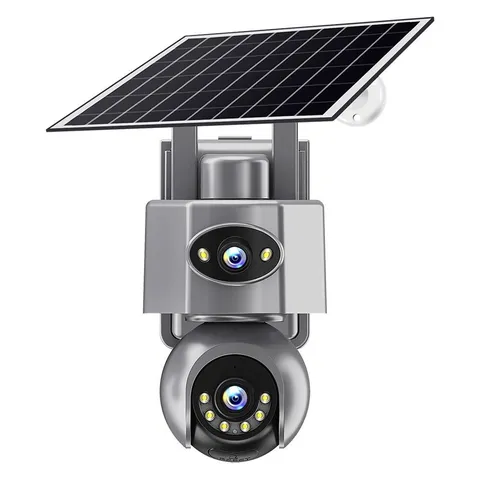 4G/WiFi Solar IP Cam – Dual Lens, PTZ, 8MP, 10X Zoom, Battery