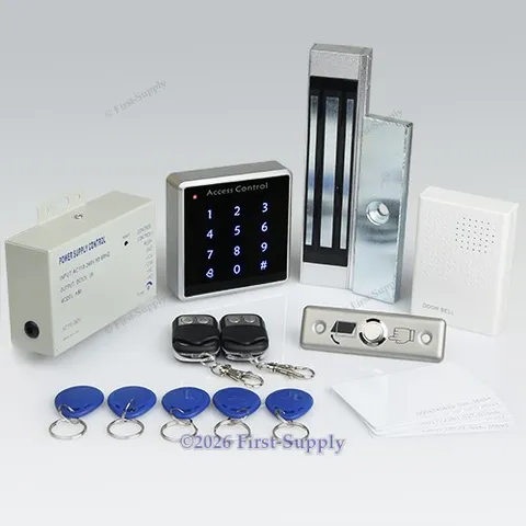 DIY Access Control System Accessories Touchpad Card Reader+Power+DoorBell+Lock