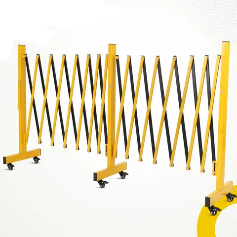 Garvee Metal Expandable Barricade Gate Outdoor 8FT Folding Safety Barrier Gate