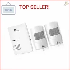 1byone Driveway Alarm, Home Security Alert System with 36 Melodies, 1 Plug-in Re