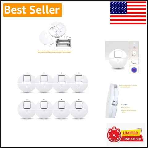 Customizable 120dB Vibration Window Alarm - 8 Pack Perfect for Home & Office Use