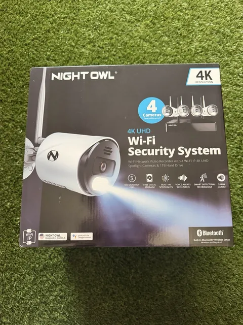 New Night Owl 10 Channel Bluetooth Video Home Security Camera System w/4 4K