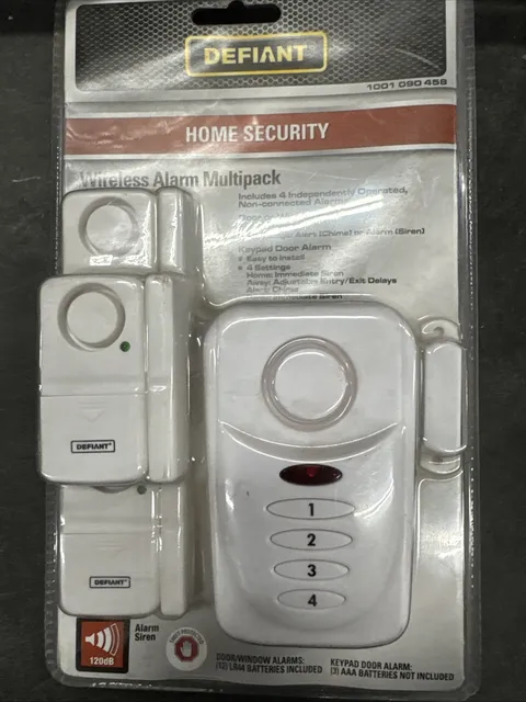 Defiant Wireless Home Security Door/Window Alarm Kit Multipack