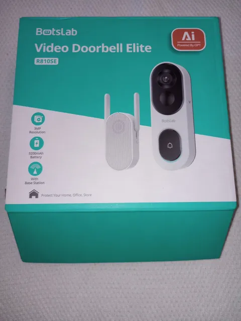 Botslab Wireless Video Doorbell Elite Camera, Model: VD-BE07-M3, Color: White