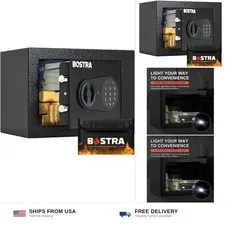 Bostra Fireproof Safe Box with Sensor Light & Fireproof Bag, Money Safe Box w...