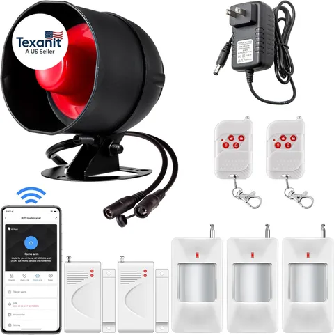 Wifi Alarm Home Security System, Wireless Alarm System with Loud 120Db Motion Se