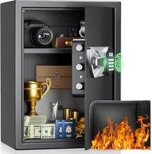 Large Home Safe Box 2.0 Cub Biometric Safe Fingerprint Recogntion Lock Box with