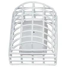 Detector Guard, Steel, Surface Mount, 5 3/4 in W x 7 in H x 4 1/2 in D, White