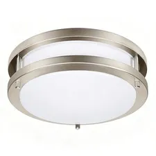 Drosbey 36W Dimmable LED Ceiling Light Fixture, Flush Mount 36W, Brush Nickel