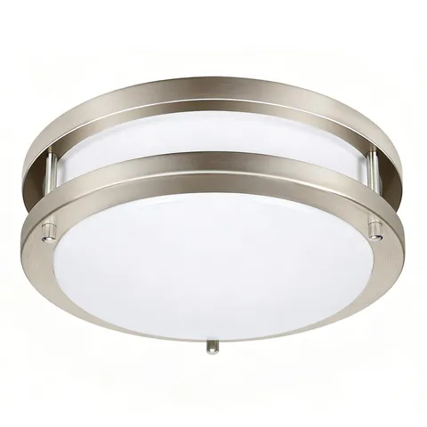 Drosbey 36W Dimmable LED Ceiling Light Fixture, Flush Mount 36W, Brush Nickel
