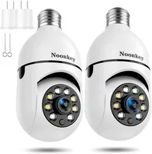 Camaras de Seguridad Tipo Foco Wifi 5G y 2 4GHz 2K Exterior Paquete de 2 Pz
