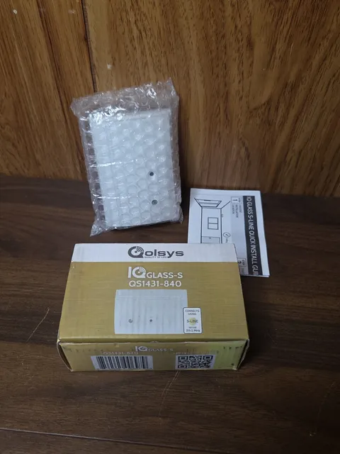 Qolsys IQ Wireless S Line Encrypted Glass Break Sensor White QS1431-840 Open Box