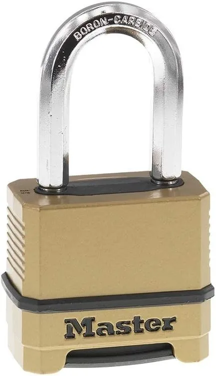 Heavy Duty Weatherproof Combination Padlock Resettable Brass Finish