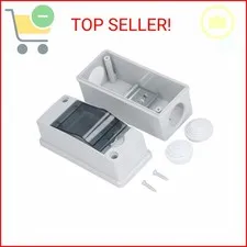 Lwuey 2 Way Breaker Box, Din Rail Box MCB Distribution Protection Box IP65 Water