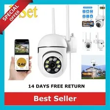 8MP Wi-Fi PTZ Security Camera 4X Zoom Night Vision Two-Way Audio