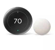 Google Nest Learning Thermostat 4th Gen w/ Sensor 2nd Gen - Polished Silver OB