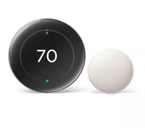 Google Nest Learning Thermostat 4th Gen w/ Sensor 2nd Gen - Polished Silver OB