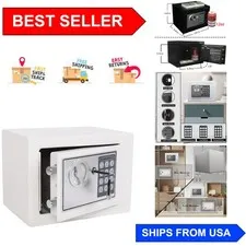 Anti-Theft Digital Safe Box, 9.1" x 6.7" - Ideal for Dorms and Apartments