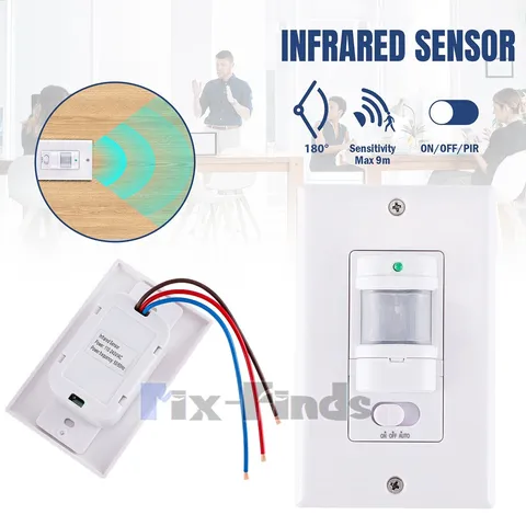 US Automatic PIR Occupancy Motion Sensor Light Switch Auto On/Off Infrared