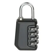 1 Pcs Combination Lock 4 Digit Locker Locks for Luggage Gym File Cabinet Black