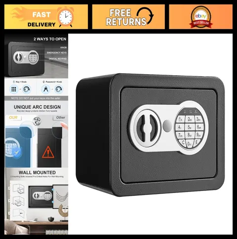 0.23 Cubic Feet Small Safe Box with Electronic Keypad for Kid