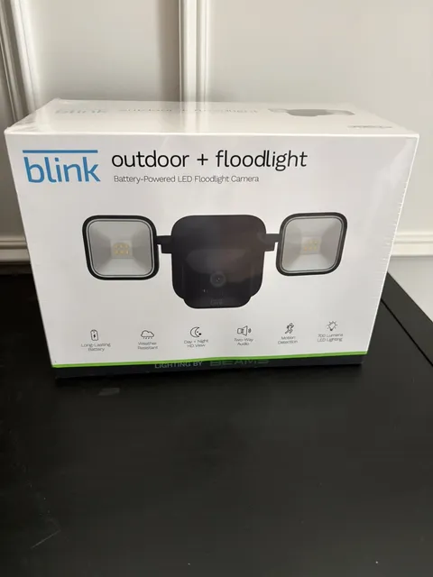 Blink Outdoor + Floodlight Camera, Motion Detection, Wi-Fi, Alexa, Black