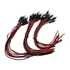CENTROPOWER 26-Pack 12V 5A DC Power Pigtail Cord Male Plug DC-CORD26PCS