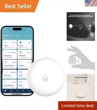 Water Leak Sensor 1 Pack, Zigbee Water Leak Detector for Alarm System | Requi...