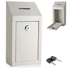 Metal Donation & Collection Office Suggestion Secure Box With Top Coin Slot