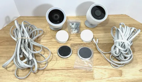 TESTED Nest Cam NC4200US IQ Outdoor 2 Pack Security Cameras Google Smart Wi-Fi