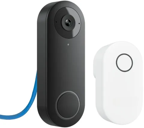 Videoportero PoE 2K con Timbre, Audio Bidireccional y Vista Panorámica 180°