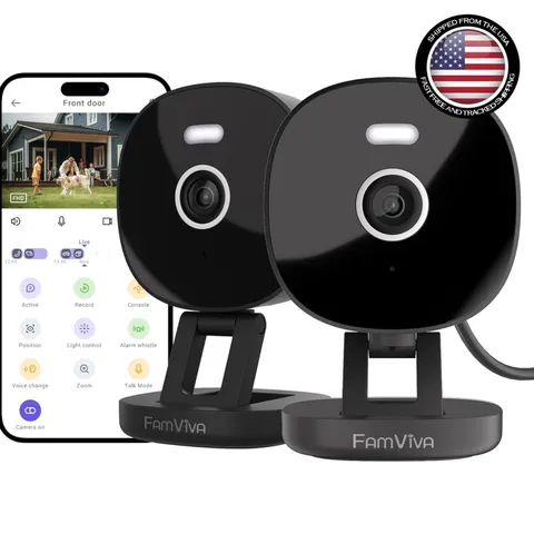 2K Waterproof Security Camera - Indoor/Outdoor, Motion Detection & Night Vision