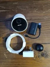 SimpliSafe Wireless Outdoor 1080p Camera White CMOB1 with Battery 16 Foot Cord