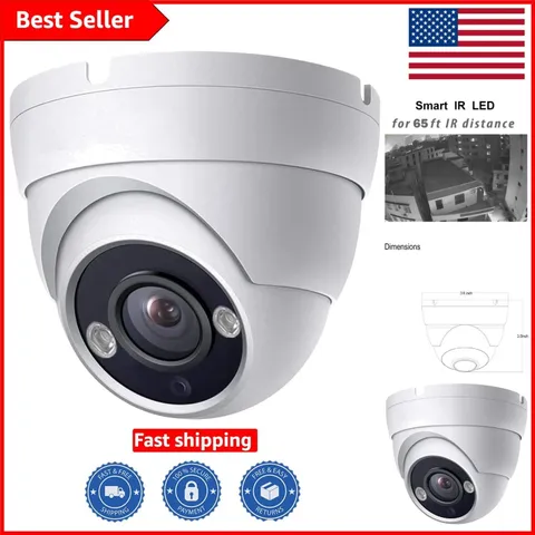 High-Definition 5MP Surveillance Camera – 100° View, IR Night Vision Included