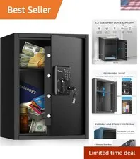 Compact and Secure Digital Safe with Anti-Theft Features - Ideal for Valuables