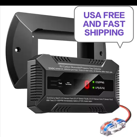 12V RV Carbon Monoxide & Propane Gas Detector Alarm High Sensitivity LPG CO Sens