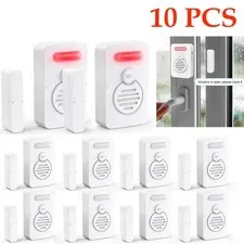 Entry Door Alarm Wireless Voice Windows Reminder Loud 90 dB for Home Security×10
