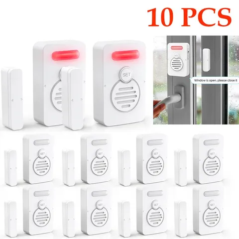 Entry Door Alarm Wireless Voice Windows Reminder Loud 90 dB for Home Security×10