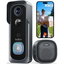 Battery-Powered Video Doorbell - 166° View, Motion Alerts & Free Local Storage