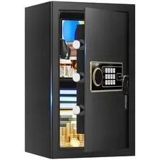 3.4 Cuft Large Fireproof Safe Box for Home, Digital Security Safe Fireproof a...
