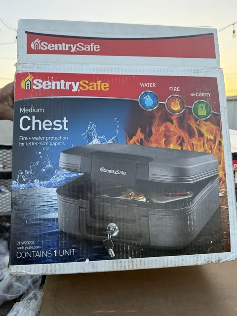 SentrySafe CHW20201 Medium Chest Fire Resistant Waterproof Key Lock Safe