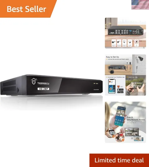 Super HD 1080P 8 Channel Surveillance DVR, No Hard Drive | Hybrid 6-in-1 CCTV...