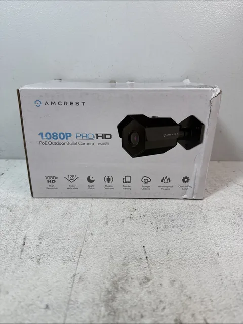 Amcrest 4MP PoE Outdoor Bullet Security IP Camera Black NEW IP4M-1026EW