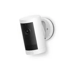 Ring Outdoor Cam Plus Smart Wireless Security Camera White HD Weatherproof