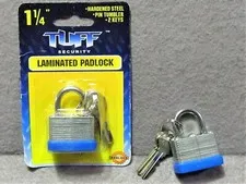 Two TUFF security PADLOCKS  1 1/4" laminated 