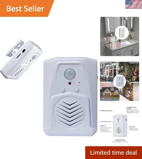 Compact Motion Sensor Audio Speaker - Plays Custom MP3s, Battery or USB Powered