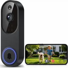 Video Doorbell Camera, Wireless Security Camera, 1080P, Battery Powered, AI Moti