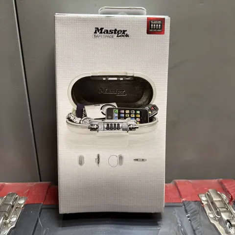 Master Lock Safe Space Portable Lock Box  Combination & Charger Port 5900DWHT