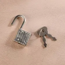5Pc Padlocks Metal Silver Kid Diary Craft Decoration Lock Key Security Household